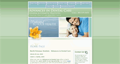 Desktop Screenshot of advancesindentalcare.com